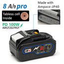TPCELL New PD100W 8Ah/10Ah For MAKITA 18V with USB-C Connector 21700 Tabless cells Replacement Battery Power Tools Li-ion
