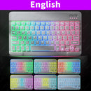 Tastatur für Tablet Android iOS Windows Kabellose Maus Tastatur Bluetooth-kompatible Regenbogen-Hintergrundbeleuchtung Tastatur für iPad Telefon