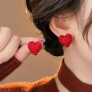 Valentine's Day Style Acrylic Shiny Retro Red Crystal Sweet Ladies Party Party Earrings