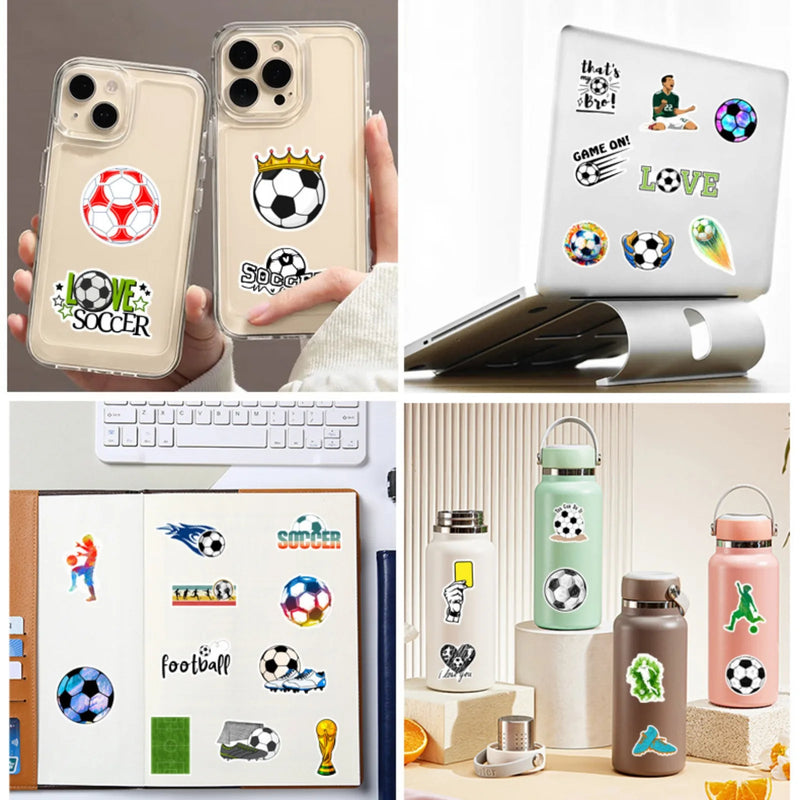 10/25/50pcs Graffiti Soccer Football Stickers for DIY Scrapbooking Phone Laptop Guitar Travel Luggage Car Skateboard Helmet