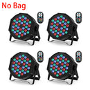 Datewink 4PCS Flat Par Lights With Bag 36LEDs RGB Stage Lighting Effect DMX512 For DJ Disco Karaoke Wedding Party Club Christmas