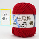 2Pcs Milk Cotton Knitting Yarn Soft Warm Yarn for Hand Knitting Worsted Crochet Threads Wool Line for Handmade