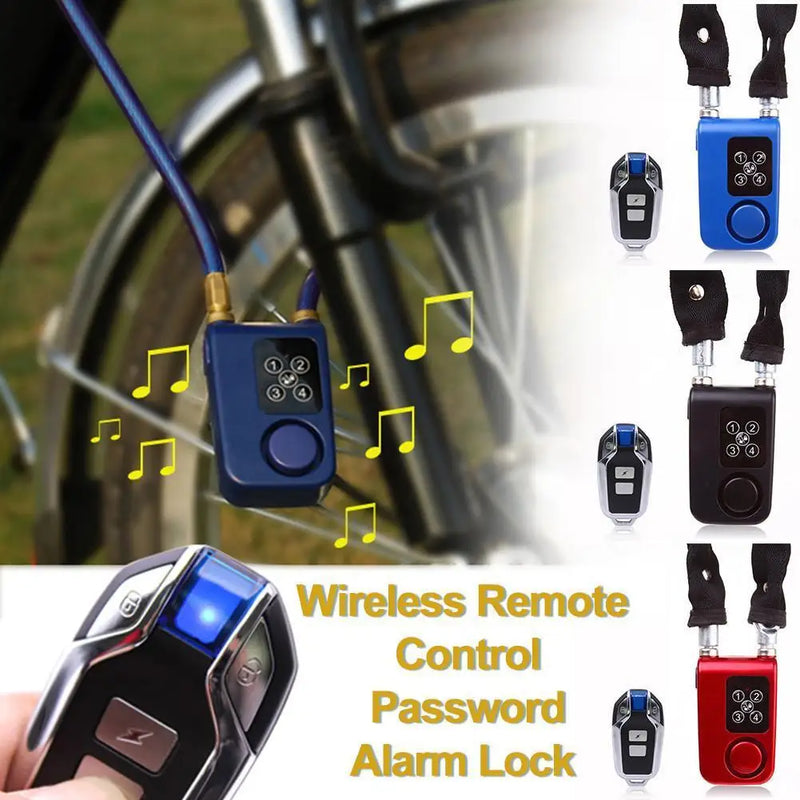 Bluetooth Bike Motorcycle Lock Alarm Anti-Theft Security Wireless Remote Control Alarm Lock System for Door Outdoor Cycling Bike