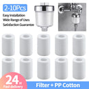 Wasserhahn-Auslass-Reiniger-Kits Universeller Wasserhahnfilter PP Baumwolle für Küche Bad Dusche Haushaltsfilter Hohe Dichte Praktisch