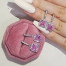 2026 Pink Silver Color Zircon Stud Earrings For Women Earing Girl Party Gift 1 dollar items Gothic freeshipping y2k Jewelry Z7