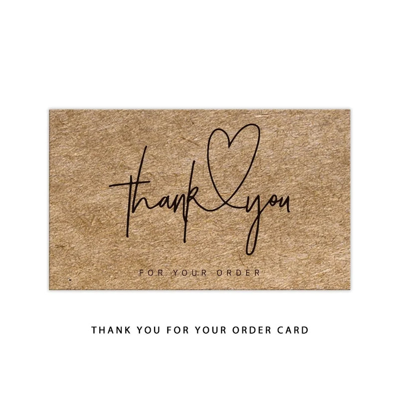 50Pcs Kraft Thank You Cards Small Business Supplies for Boutique Shops Thank You For Shopping Cards