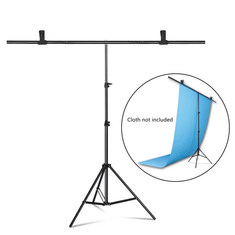SH T-shaped Stand Tripod Background Backdrop Photography Adjustable Support System Photo Studio  for Non-Woven Muslin Backdrops