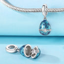 925 Silver Blue Star Easter Egg Charms Colorful Beads Fit Original Bracelets for Women Jewelry Party DIY Fine Gifts Accessories