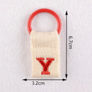 1Pc Aesthetic Initial Embroidery Alphabet Keychains Fabric DIY 26 Letters Unique Keyring Charms For Pouch Bags Accessories Gift
