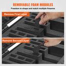 SucceBuy Hard Pistol Cases with Pre-cut PU Foam Lining Waterproof Dustproof Hard Gun Case for 1/2/5/6Pistol Lockable Pistol Case