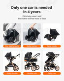 3-in-1 baby pram Travel system Lightweight pram from birth All-terrain baby pram Compact folding pram Summer