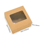6Pcs Black/White Kraft Paper DIY Gift Box With Window Wedding Birthday Party Decoration Cake Packaging Box Event Party Gift Case