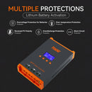 PowMr 60A MPPT Solar Charger Controller 12V/24V/36V/48V LCD Dispaly Max Solar Panel PV 160V Support Parallel Max 12 Units Fit for Home RV Boat Camp