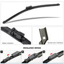 Auto Wischerblätter für Ford FOCUS MK3 Schrägheck 2012-2017 28"+28"R Windschutzscheibe Reiniger Gummi Silikon Autos Scheibenwischer