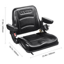 SucceBuy Universal Forklift Seat Fold Down Tractor Seat with Adjustable Angle Back and Micro Switch Comfortable Forklift Seat