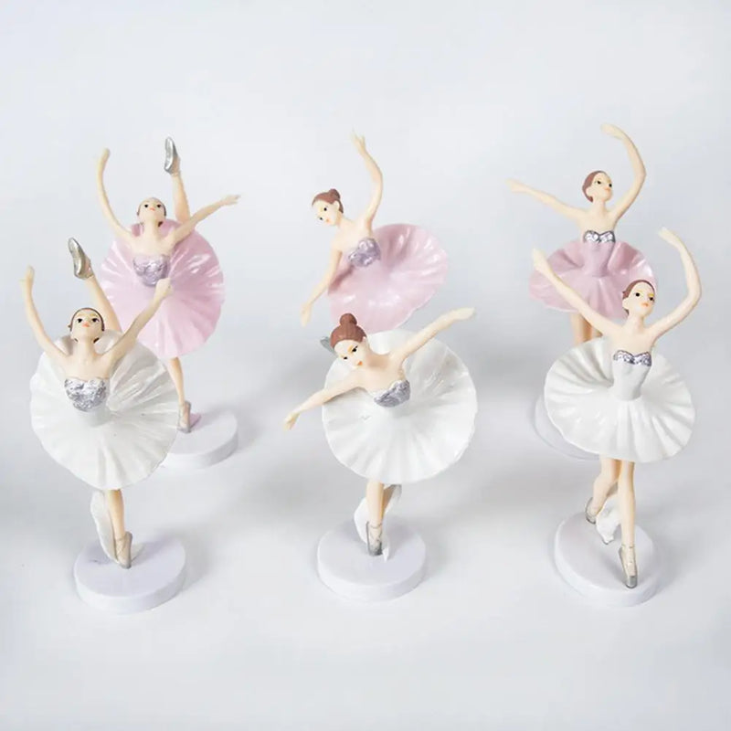 3Pcs/Set Cake Decoration Ballerina Girl Figurines with Base Plastic Dancing Ballerina Girl Figurine Cake Toppers