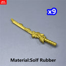 9pcs MOC Bricks 4cm Action Figure Ninja Weapon Sword Dragon Accessory Assembled Building Blocks Children Toys