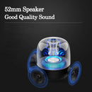 True Wireless Stereo Bluetooth Lautsprecher mit transparentem Design, atmendem LED-Licht, TWS Bluetooth 5.0, TF-Karte & FM-Audio-Lautsprecher