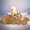 Easter Jesus Resurrection Scene Wood Cross Decoration Ornaments Set For Home Easter Decorations For Home, Easter Table Decor