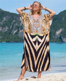 Kaftan Dresses for Women Plus Size Bathing Suit Cover Up Vneck Batwing Dress Loose Fit Moroccan Caftan Mumu Dresses