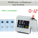 Digitaler Projektions-Wecker Wetterstation mit Temperatur Thermometer Luftfeuchtigkeit Hygrometer/Nachttisch-Aufwachprojektor-Uhr