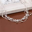 Hot Retro Charm 925 Sterling Silver Necklace for Women Lady Chain Solid Bead Fashion Trends Wedding Party Jewelry Gifts