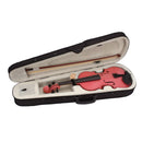 New 3/4 Acoustic Violin Case Bow Rosin Pink