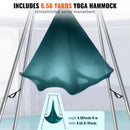 SucceBuy Aerial-Yoga-Gestell & Hängematte 2,95 m Professioneller Yoga-Schaukelständer mit 6,03 m Luftseide Max. 250 kg Indoor Aerial Rig