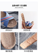 Mntrerm New style slippers Summer home men and women Summer linen lovers Home thick soled anti-skid indoor sandals Female summer