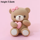 Pink Blue Bear Cake Topper Baby Shower Boy Girl Birthday Party Cake Decor Adult Birthday Gifts Wedding Cake Decorating Baking