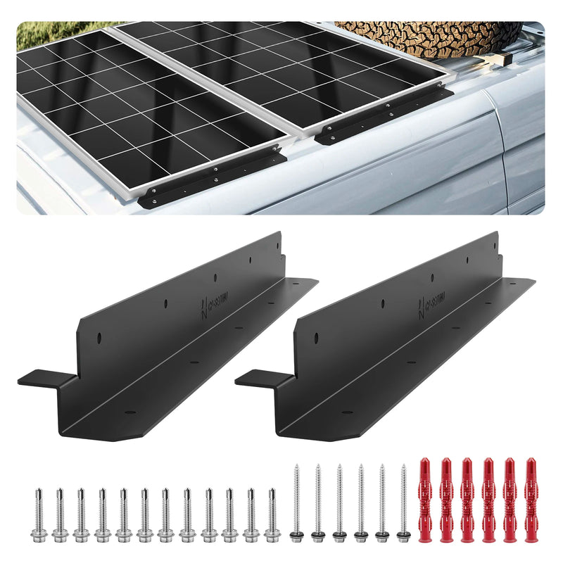 CP-SETUNO 2PCS Z-shaped Solar Panel Holder, Solar Panel 50-450w, Suitable for Motorhomes, Boats and Wall Mounting, for One Solar