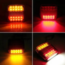 2Pcs 12V 26 LED Tail Light Super Bright 26 LED Stop Tail Lights IP65 Waterproof Car Number Plate Light for Trailer Truck RV Boat