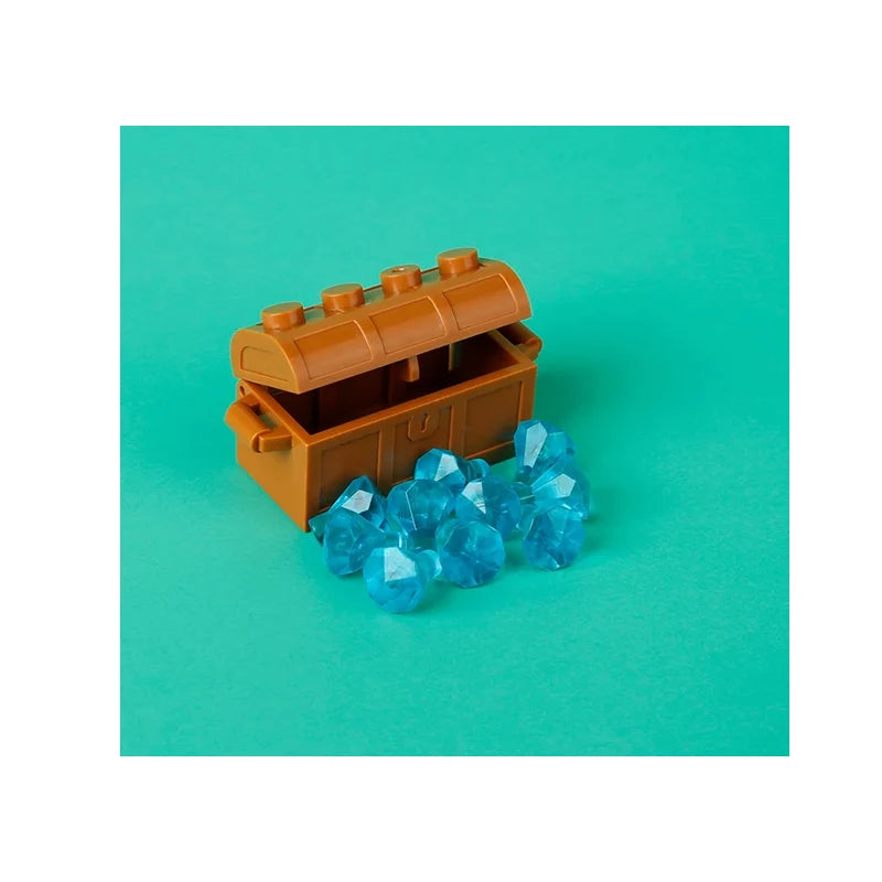 MOC Building Blocks Figures Accessories Cash Dollar Coin Bag Model Gold Silver Bar Colored Diamond Treasure Box Series Coffer