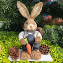 Easter Bunny Rabbit Straw Figures Decoration 35cm Easter Straw Easter Rabbit Bunny Figurine Home Garden Wedding Ornament