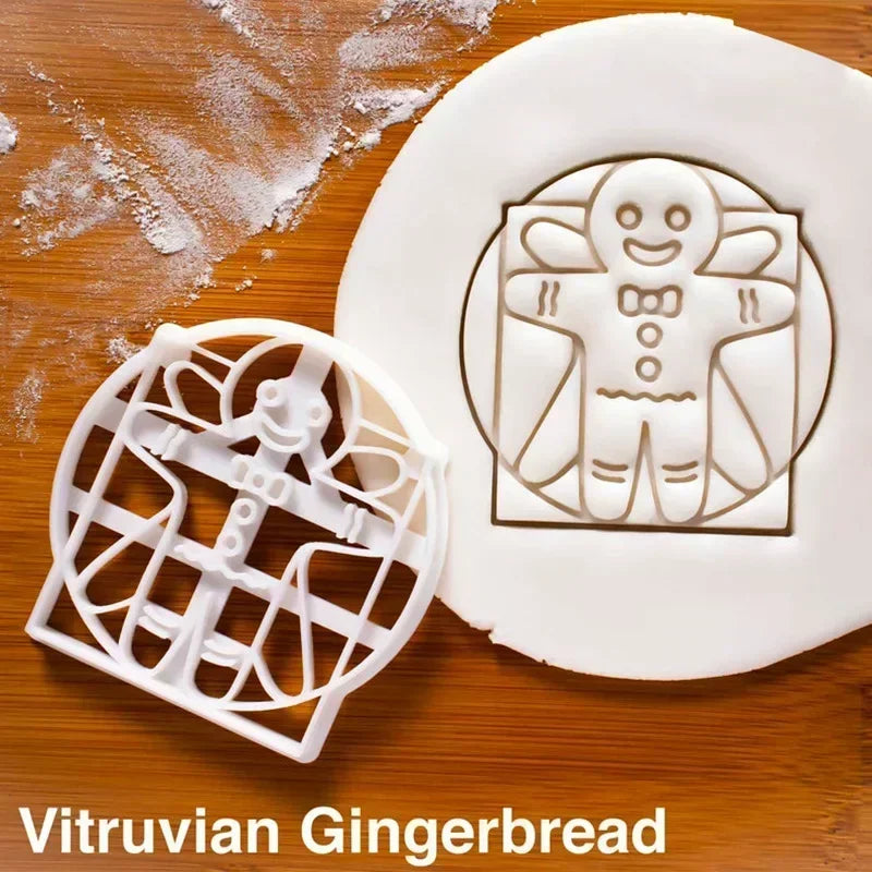 3/1pcs Christmas Gingerbread Cookie Cutter Gingerbread Man Skull Candy Biscuits Baking Mould For Xmas Halloween Party Cake Decor