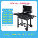 Carbon Steel BBQ Cooker Grill Mobile Stove Cooker for Picnic Traveling