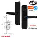 Wifi Smart Door Lock with Handle Keyless Entry Fingerprint Digital Lock Free App Remote Control Door 35-120mm