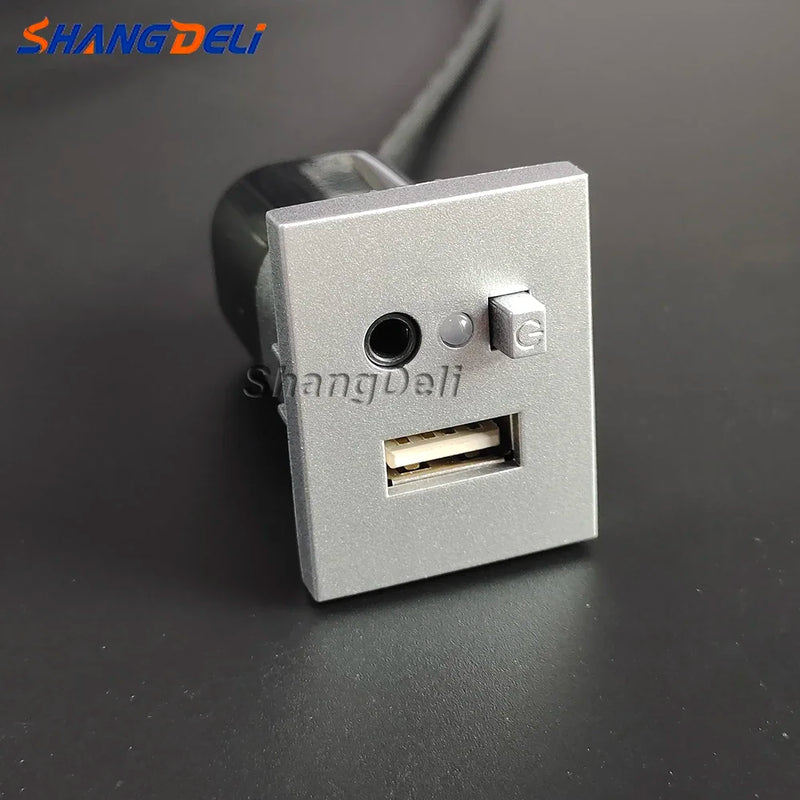 Car USB Input Adapter Mini Cable USB Jack Interface Switch Accessories For Ford Focus 2 MK2 2009 2010 2011 C-MAX Kuga Mk1