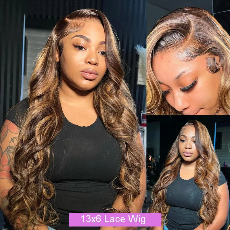 Silkwave 30 Inch Highlight Wig Body Wave 13x6 Hd Lace Frontal Wigs 100% Human Hair 13x4 Hd Lace Front Human Hair Wigs For Women