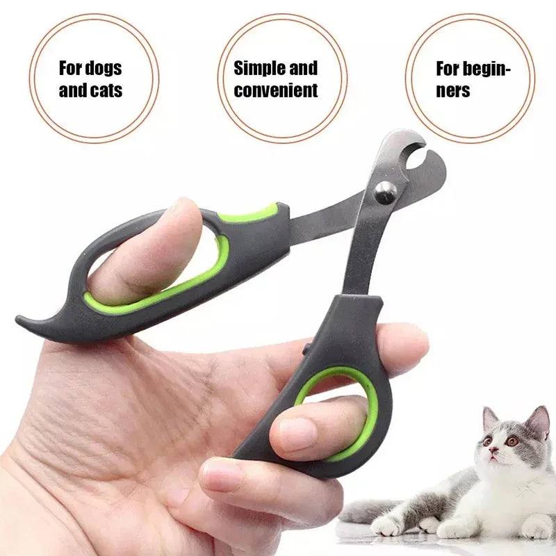 New Stainless Steel Pet Nail Clippers Claw Trimmer Small Animals Nail Grooming Clipper For Dog Cat 1pcs Cat Nail Clipper