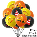 Excavator Crane Tractor Birthday Cake Topper Construction Party Cake Decor Kids Boy 1st Baby Shower One Year Happy Birthday Cake