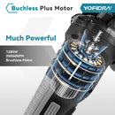 YOFIDRA 1200W 125MM Brushless Electric Angle Grinder Handheld Cordless Polishing Cutting Power Machine For 21V 18V Battery