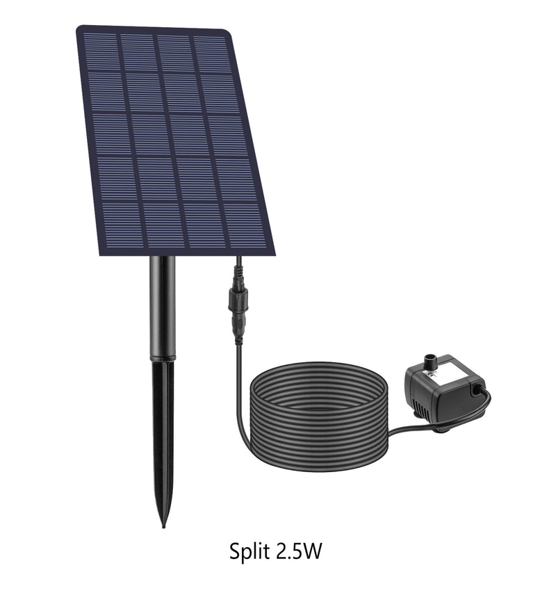 Solar Panel Powered Water Fountain Pool Pond Garden Water Sprinkler Sprayer with Water Pump &amp; 3 Spray Heads