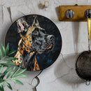 1pc Great Dane Aluminum Sign - UV Resistant & Waterproof 8" Round Wall Art for Dog Lovers - Home Decor Gift