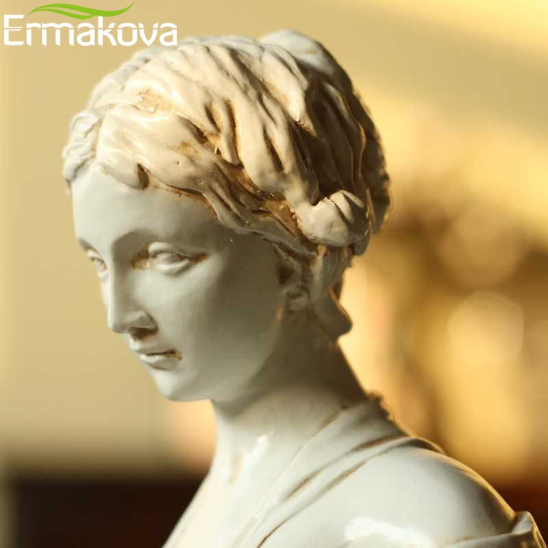 ERMAKOVA Resin Venus Figurine Roman Venus Goddess De Milo Aphrodite of Milos Ancient Greek Statue Home Office Decoration
