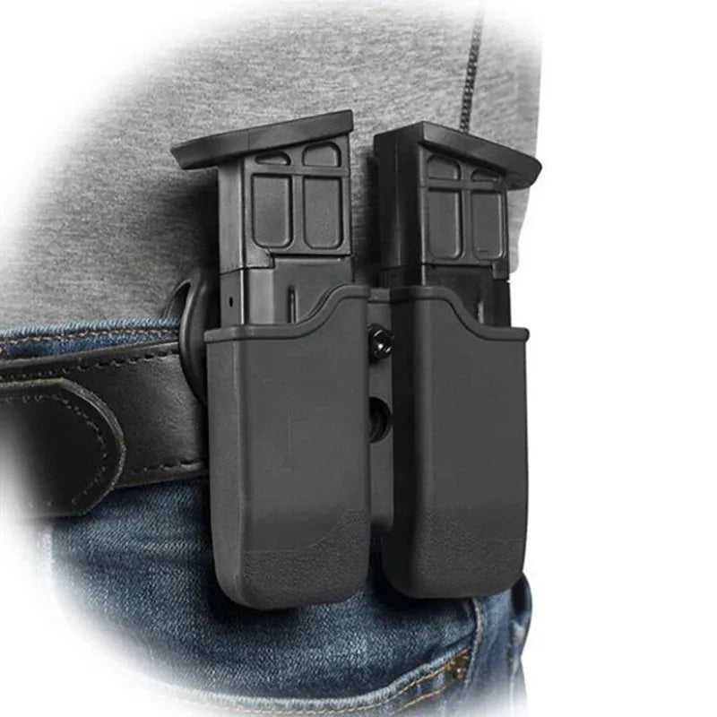 Tactical 9mm Double Magazine Pouches for Glock 17 Beretta M9 M92 Colt 1911 Hunting Universal 9mm .40 Mag Holster Mag Holster