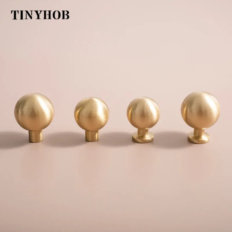 Tinyhob Round Ball Dresser Knobs Drawer Pulls Handles Gold Furniture Handles for Cabinets and Drawers Knobs Wardrobe Pulls