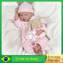 BRASTOY Reborn Bemalte Reborn Babypuppe Reborn 48cm Mädchen Daumen Silikonkörper Kann baden