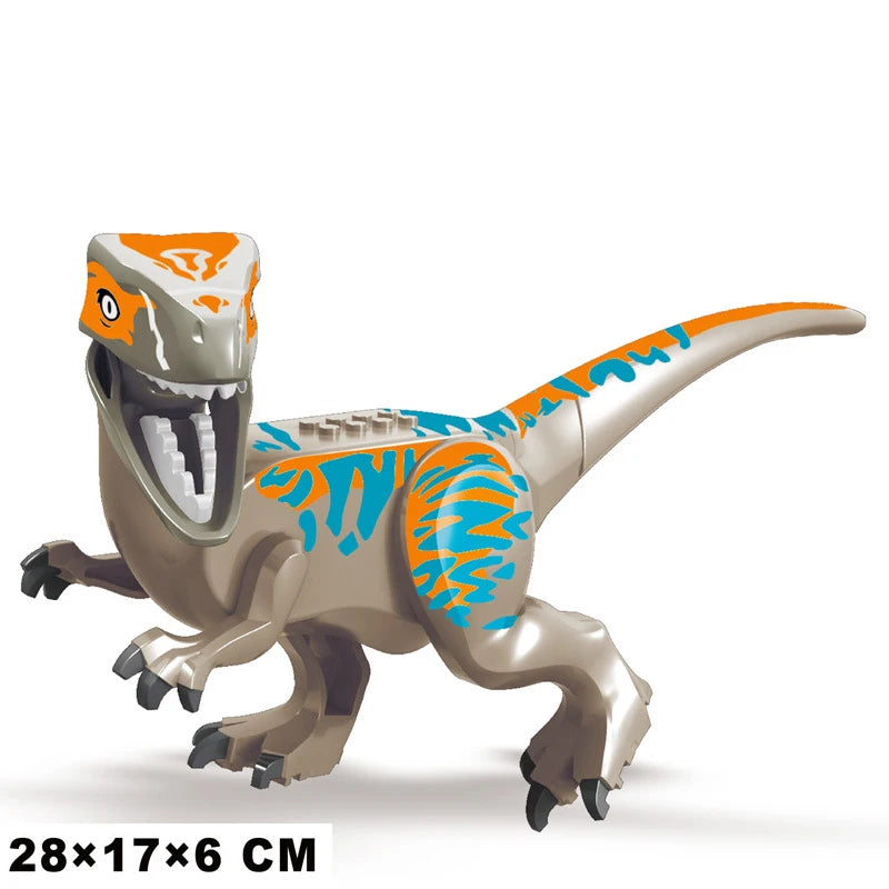 Jurassic Dinosaur Park Dinos World Building Blocks Animals Tyrannosaurus Rex Indominus I-Rex Blue Figures Triceratops Toys