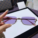 Unisex Half Frame Square Premium Sunglasses Trendy and Personalized UV Resistant Travel Beach Walk The Show Shades Glasses